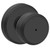 Schlage F40BWE622GSN Matte Black Privacy Bowery Style Knob with Greyson Rose