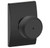 Schlage F40-BWE-622-CEN Matte Black Privacy Bowery Style Knob with Century Rose