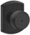 Schlage F40BWE622GRW Matte Black Privacy Bowery Style Knob with Greenwich Rose