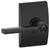 Schlage F40LAT622CEN Matte Black Privacy Latitude Style Lever with Century Rose
