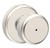 Schlage F40BWE618GSN Polished Nickel Privacy Bowery Style Knob with Greyson Rose