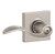 Schlage F40ACC619COL Satin Nickel Privacy Accent Style Lever with Collins Rose