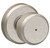 Schlage F40BWE619GSN Satin Nickel Privacy Bowery Style Knob with Greyson Rose