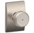 Schlage F40-BWE-619-CEN Satin Nickel Privacy Bowery Style Knob with Century Rose