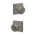 Schlage F40BWE619COL Satin Nickel Privacy Bowery Style Knob with Collins Rose