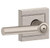 Schlage F40BRW619ULD Satin Nickel Privacy Broadway Style Lever with Upland Rose