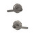 Schlage F40LAT619GSN Satin Nickel Privacy Latitude Style Lever with Greyson Rose