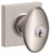 Schlage F51ASIE619COL Satin Nickel Keyed Entry Siena Style Knob with Collins Rose