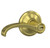 Schlage F51AWIT608ALD Whitney Lever with Alden Rose Keyed Entry Lock Satin Brass Finish