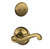 Schlage F94FLA609 Antique Brass Dummy Handleset with Flair Lever and Regular Rose (Interior Side Only)