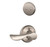 Schlage F94CHP619 Satin Nickel Dummy Handleset with Champagne Lever and Regular Rose (Interior Side Only)