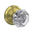 Schlage FC21ALX608ALD Alexandria Knob with Alden Rose Passage and Privacy Lock Satin Brass Finish