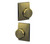 Schlage FC21BWE608CEN Bowery Knob with Century Rose Passage and Privacy Lock Satin Brass Finish