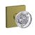 Schlage FC21HOB608COL Hobson Knob with Collins Rose Passage and Privacy Lock Satin Brass Finish