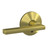 Schlage FC21LAT608KIN Latitude Lever with Kinsler Rose Passage and Privacy Lock Satin Brass Finish