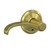 Schlage FC21WIT608ALD Whitney Lever with Alden Rose Passage and Privacy Lock Satin Brass Finish