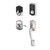 Schlage FE375CAM625ACCCAM Polished Chrome Camelot Keyless Touch Pad Electronic Handleset with Accent Lever and Camelot Rose