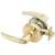 Schlage ND96PDEU-605 Bright Brass Vandlgard Electrically Unlocked Athens Lever
