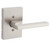 Kwikset 720HFLRCT-15 Satin Nickel Halifax Passage Lever with Rectangular Rose