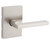 Kwikset 720HFLRCT-15 Satin Nickel Halifax Passage Lever with Rectangular Rose