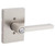 Kwikset 740HFLRCT-15 Satin Nickel Halifax Keyed Entry Lever with Rectangular Rose