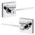 Kwikset 300LRLSQT-26 Polished Chrome Privacy Ladera Lever with Square Rose