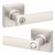 Kwikset 405BRNLSQT-15 Satin Nickel Keyed Entry Breton Lever and Square Rose