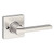 Kwikset 200CSLSQT-15 Satin Nickel Passage Casey Lever with Square Rose