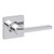 Kwikset 200CSLSQT-26 Polished Chrome Passage Casey Lever with Square Rose