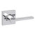 Kwikset 200CSLSQT-26 Polished Chrome Passage Casey Lever with Square Rose