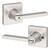 Kwikset 300CSLSQT-15 Satin Nickel Privacy Casey Lever with Square Rose