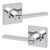 Kwikset 300CSLSQT-26 Polished Chrome Privacy Casey Lever with Square Rose