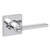 Kwikset 405CSLSQT-26 Polished Chrome Keyed Entry Casey Lever and Square Rose