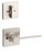 Kwikset 604LRLSQT-15-LH Left Hand Satin Nickel Ladera Lever with Square Rose Single Cylinder Handleset (Interior Side Only)