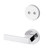 Kwikset 973SALRDT-26 Polished Chrome Dummy Handleset with Singapore Lever with Round Rosette (Interior Side Only)