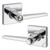 Safelock SL4000DALSQT-26 Daylon Lever with Square Rose Privacy Lock Bright Chrome Finish