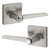 Safelock SL6000DALSQT-15 Daylon Lever with Square Rose Keyed Entry Satin Nickel Finish