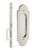 Emtek 2044US14 #8 Passage Pocket Door Mortise Lock Polished Nickel Finish
