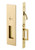 Emtek 2155US4 Narrow Modern Rectangular Privacy Pocket Door Mortise Lock Satin Brass Finish