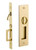 Emtek 2155US4 Narrow Modern Rectangular Privacy Pocket Door Mortise Lock Satin Brass Finish