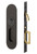 Emtek 2163US10B Narrow Oval Keyed Pocket Door Mortise Lock Oil Rubbed Bronze Finish