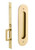 Emtek 2164US4 Narrow Oval Passage Pocket Door Mortise Lock Satin Brass Finish