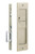 Emtek 2123TWB Rustic Modern Rectangular Keyed Pocket Door Mortise Lock Tumbled White Bronze Finish