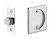Emtek 2134US26 Square Passage Pocket Door Tubular Lock with Passage Strike Plate Polished Chrome Finish