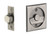 Emtek 2135US15A Square Privacy Pocket Door Tubular Lock with Privacy Strike Plate and Dust Box Pewter Finish