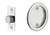 Emtek 2144US26 Round Passage Pocket Door Tubular Lock with Passage Strike Plate Polished Chrome Finish