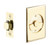 Emtek 2015US3NL Rectangular Privacy Pocket Door Tubular Lock with Privacy Strike Plate and Dust Box Unlacquered Brass Finish