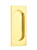 Emtek 2201US3NL Unlacquered Polished Brass Rectangular Flush Pull