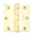 Emtek 96113US3NL Unlacquered Brass 3-1/2" Square Corner Solid Brass Residential Duty, Plain Bearing Hinge