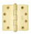 Emtek 92024US4 Satin Brass 4" 1/4" Radius Corner Heavy Duty, Plain Bearing Plated Steel Hinge